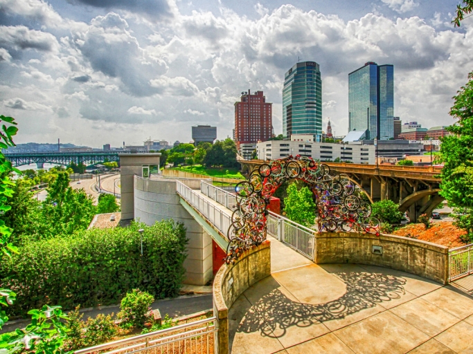 Bicycle Arch Downtown Knoxville