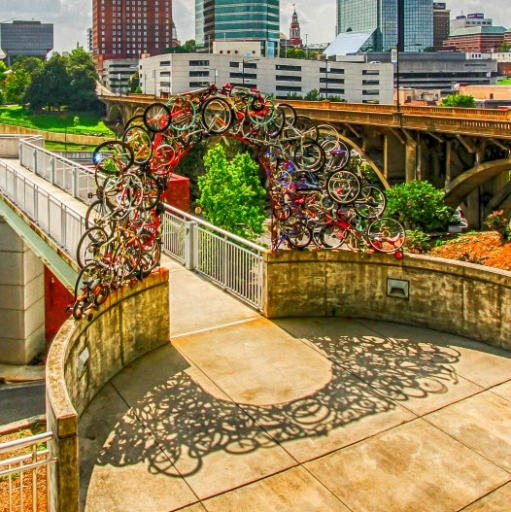 Bicycle Arch Downtown Knoxville